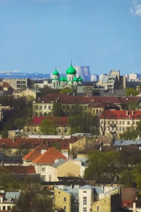 Framed Print : Cityscape of Vilnius from Three Crosses Hill, Lithuania Framed Print : Cityscape of Vilnius from Three Crosses Hill, Lithuania
