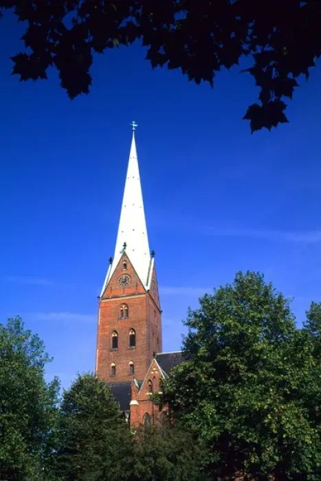 Framed Print : Classic Architecture of St Petri Church Hamburg Germany