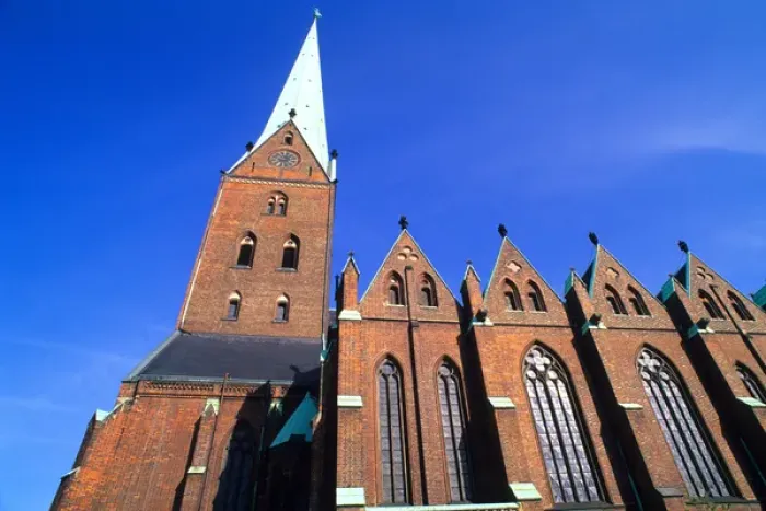 Framed Print : Classic Architecture of St Petri Church Hamburg Germany