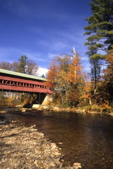 Framed Print : Classic Covered Bridge in New England in Vermont