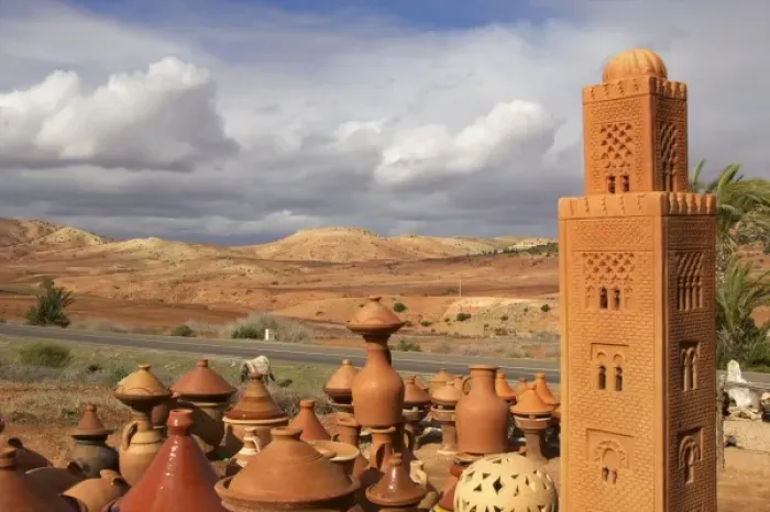 Framed Print : Clay reproduction of Koutubia: Marrakechs minaret