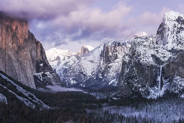 Clearing winter storm over Yosemite Valley, Yosemite National Park, California, USA