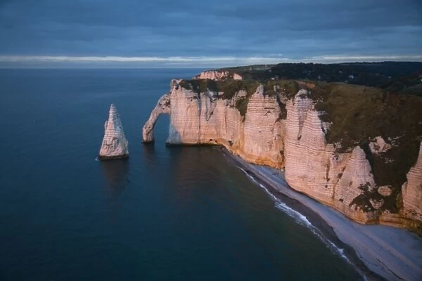 Cliffs on coast of Normandy at Etretat, Seine Maritime, France