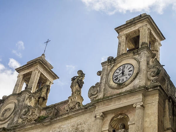 The clock tower of the Sedile Palace, Matera, Basilicata