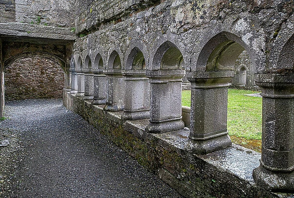 Cloister at Ross Friary in Ireland
