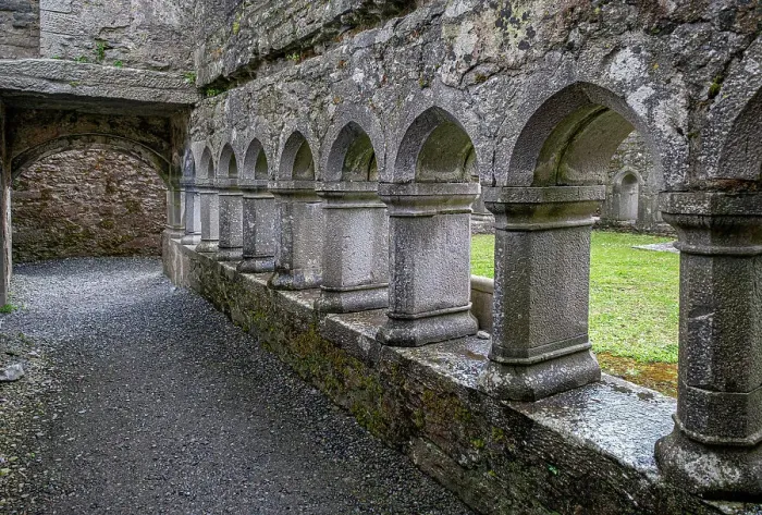Framed Print : Cloister at Ross Friary in Ireland Framed Print : Cloister at Ross Friary in Ireland