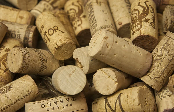Close Up abstract of a pile of wine cork collection