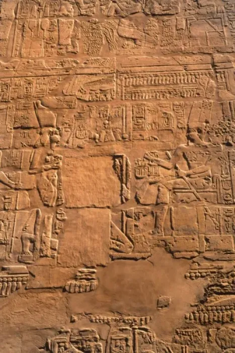 Framed Print : Close up of artwork at ancient ruins of kings at the Temple of Karnak in Luxor Egypt Framed Print : Close up of artwork at ancient ruins of kings at the Temple of Karnak in Luxor Egypt