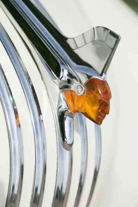 Framed Print : Close up of a native american hood ornament, Tucumcari, New Mexico, USA. Route 66