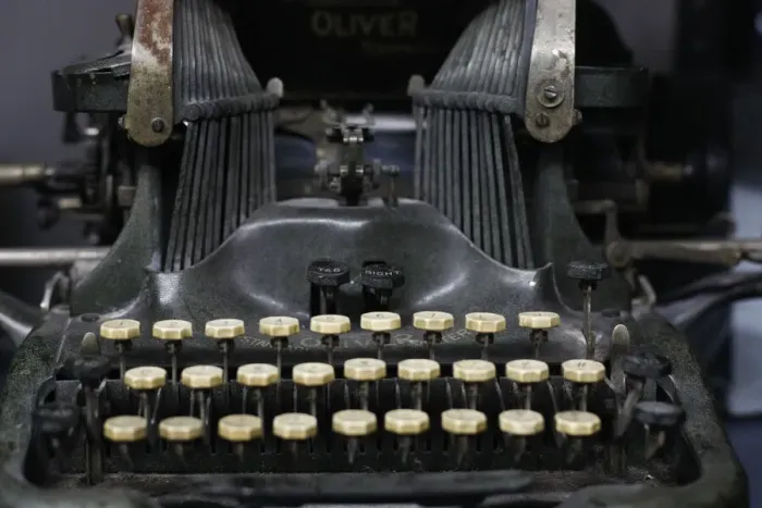 Framed Print : Close-up of antique typewriter Framed Print : Close-up of antique typewriter