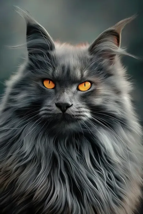 Framed Print : Close-up of cat with golden eyes. (AI Generated) Framed Print : Close-up of cat with golden eyes. (AI Generated)