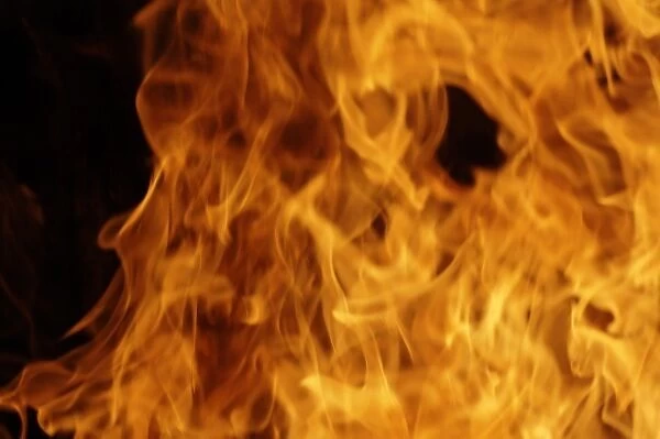 Close-up of fire flames, Jodhpur, India