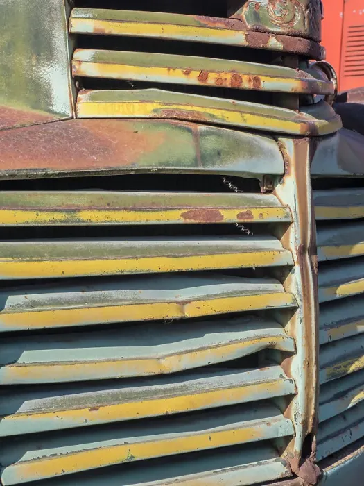 Framed Print : Close-up detail of old trucks in the Palouse