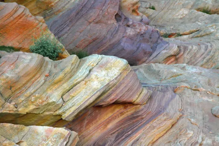 Framed Print : Close-up of Rainbow Vista, Valley of Fire State Park, Nevada, USA