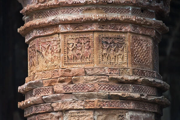Close-up of relief carving, Puthia Temple Complex, Rajshahi Division, Bangladesh