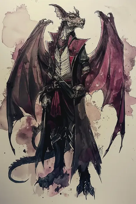 Framed Print : Close-up of winged alien in garb. (AI Generated)