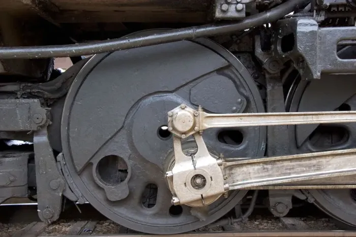 Framed Print : Close up detail view of a steam locomotive drive wheel Framed Print : Close up detail view of a steam locomotive drive wheel