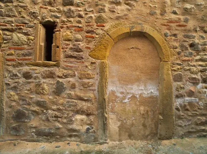 Framed Print : A closed-up doorway in Provence, France