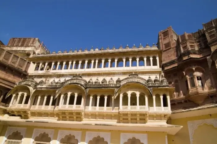 Framed Print : Closeup of building in Jodhpur at Fort Mehrangarh in Rajasthan India of Fort Palace Framed Print : Closeup of building in Jodhpur at Fort Mehrangarh in Rajasthan India of Fort Palace