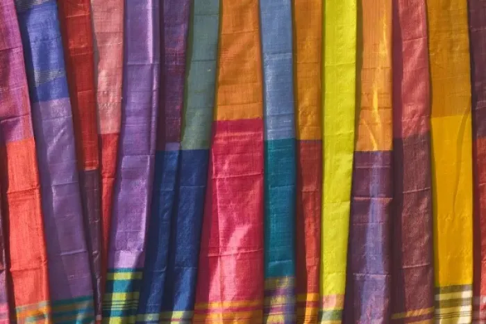 Framed Print : Cloth on sale at a street vendor Luxor, Egypt
