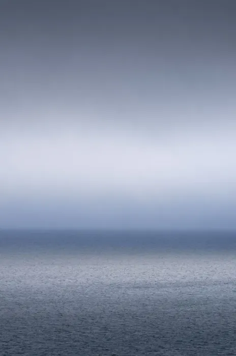 Framed Print : Clouds and fog over Bay of Fundy, New Brunswick