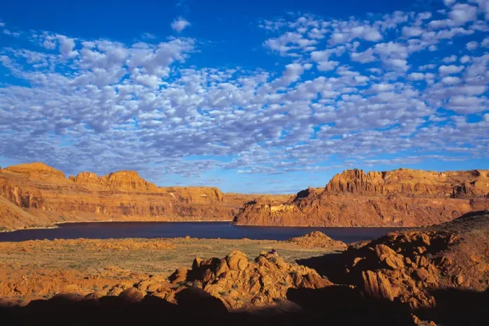 Framed Print : Clouds over Lake Powell National Recreation Area, Utah, Arizona