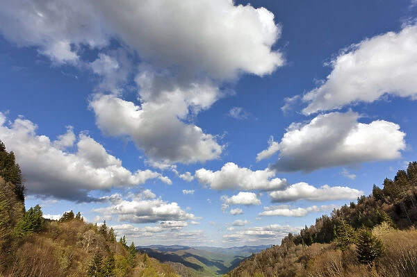 Clouds and Oconaluftee Valley, Great Smoky Mountains National Park, North Carolina