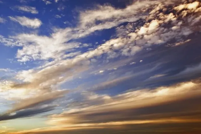 Framed Print : Clouds at sunset, Maine
