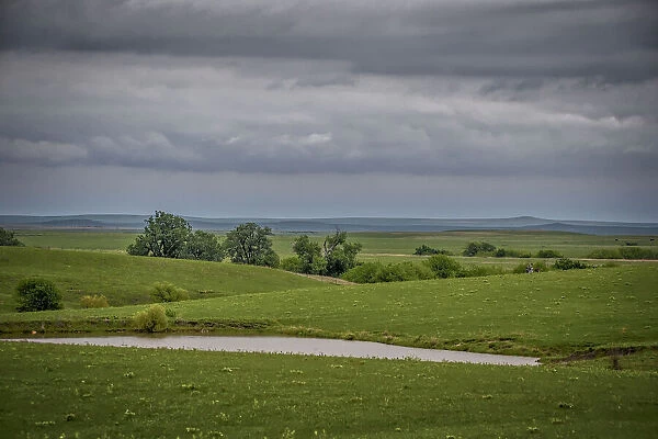 Cloudy day in the Flint Hills of Kansas