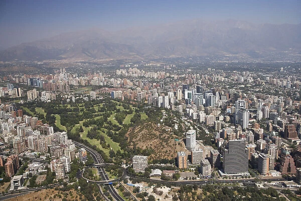 Club de Golf Los Leones, Santiago, Chile, South America - aerial