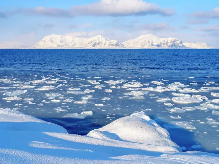 Framed Print : Coast with pancake ice near Kapp Linne at fjord Isfjorden near Isfjorden Radio, Island of Spitsbergen. Background mountains of Nordre Isfjorden National Park. Arctic region, Scandinavia, Norway, Svalbard Framed Print : Coast with pancake ice near Kapp Linne at fjord Isfjorden near Isfjorden Radio, Island of Spitsbergen. Background mountains of Nordre Isfjorden National Park. Arctic region, Scandinavia, Norway, Svalbard