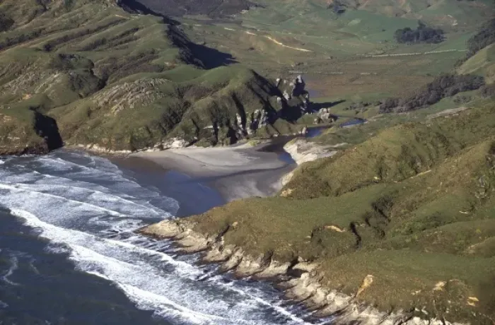Framed Print : Coast south of Cape Farewell - aerial Framed Print : Coast south of Cape Farewell - aerial