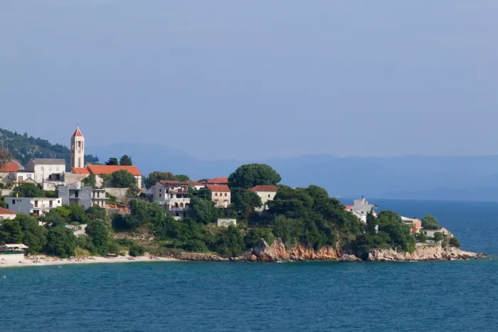 Framed Print : coastal town, dalmatia, croatia, eastern europe. balkan, europe