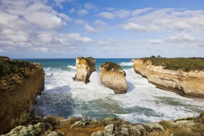 Framed Print : The coastline near Loch Ard Gorge, Great Ocean Road, Australia, with the rock formation Framed Print : The coastline near Loch Ard Gorge, Great Ocean Road, Australia, with the rock formation
