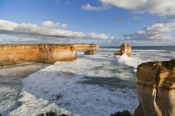 The coastline near Loch Ard Gorge, looking towards the sea stacks called 12 Apostles