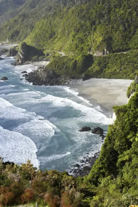 Framed Print : Coastline north of Irimahuwhero Viewpoint, Paparoa National Park, West Coast, South Island
