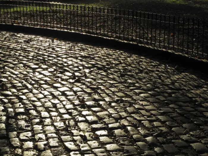 Framed Print : cobble pavement in the Recoleta district Framed Print : cobble pavement in the Recoleta district