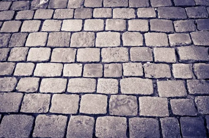 Framed Print : Cobblestone detail in old town Vieux Lyon, France (UNESCO World Heritage Site)