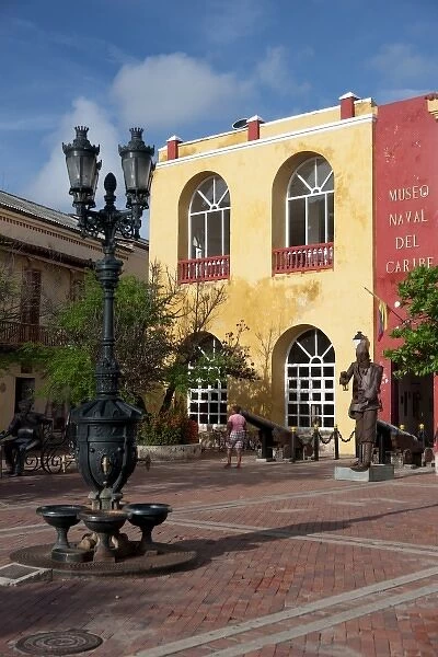 Colombia. View of the naval museum in the old city of Cartagena de Indias