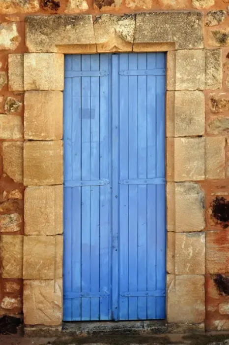 Framed Print : Color door, Roussillon, France Framed Print : Color door, Roussillon, France