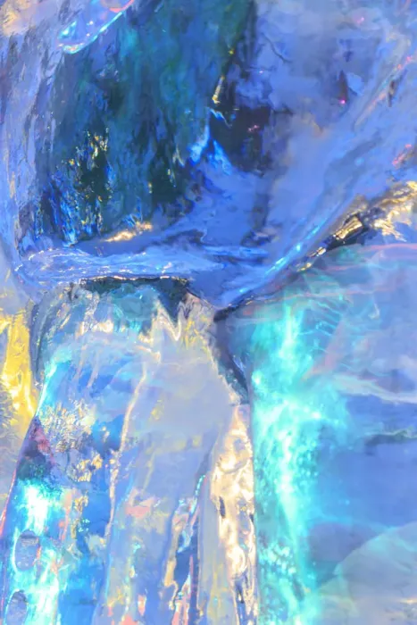 Framed Print : color, patterns and textures of ice blocks near Fairbanks, Alaska, USA