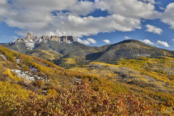 Colorado Autumn time just east of Ridgway viewing the Mountains of the Rio Grande National Forest