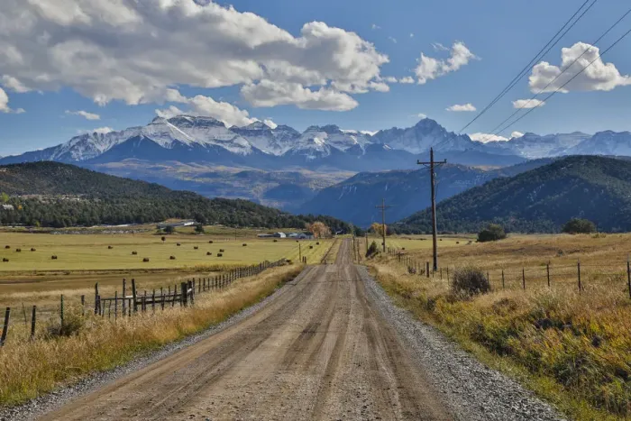 Framed Print : Colorado Autumn time just east of Ridgway viewing the Mountains of the Rio Grande National Forest Framed Print : Colorado Autumn time just east of Ridgway viewing the Mountains of the Rio Grande National Forest