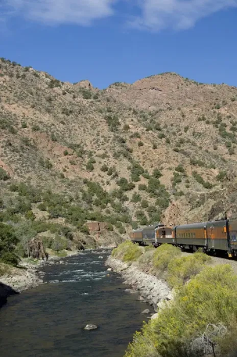 Framed Print : Colorado, Canon City, Royal Gorge Railroad. Views from the train along the Arkansas River