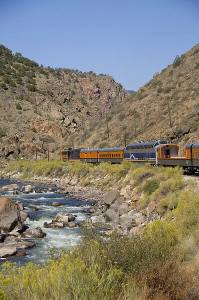 Colorado, Canon City, Royal Gorge Railroad. Property release. Views from the train