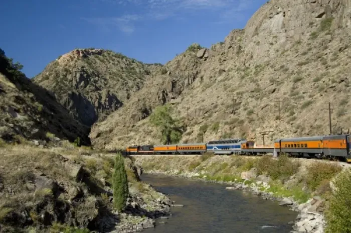 Framed Print : Colorado, Canon City, Royal Gorge Railroad. (PR). Views from the train along the Arkansas River Framed Print : Colorado, Canon City, Royal Gorge Railroad. (PR). Views from the train along the Arkansas River