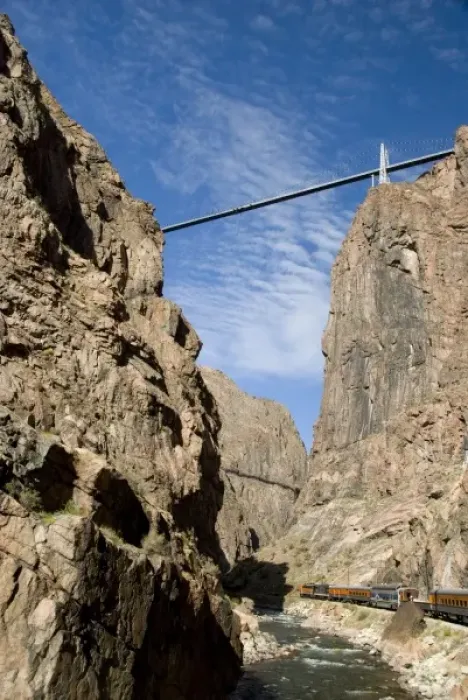 Framed Print : Colorado, Canon City, Royal Gorge Railroad. Views from the train, Royal Gorge Bridge