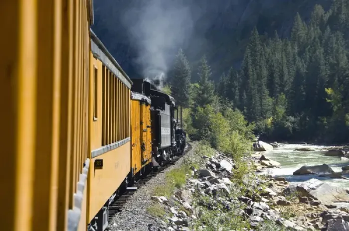 Framed Print : Colorado, The Durango & Silverton Narrow Gauge Railroad. Views from the train Framed Print : Colorado, The Durango & Silverton Narrow Gauge Railroad. Views from the train