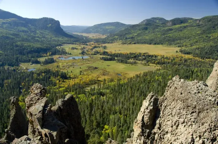 Framed Print : Colorado, Roadside views between Pagosa (healing waters) Springs & Wolf Creek Pass