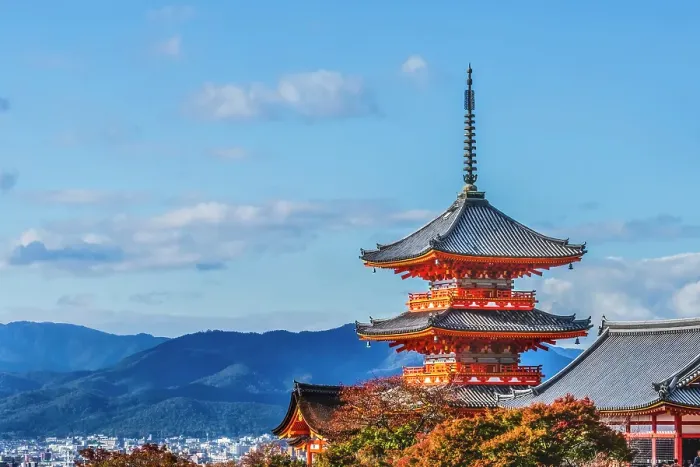 Framed Print : Colorful Autum, Sanjunoto, Three Storied Pagoda, Kiyomizu Buddhist Temple, Kyoto, Japan. Temple established 778 AD Framed Print : Colorful Autum, Sanjunoto, Three Storied Pagoda, Kiyomizu Buddhist Temple, Kyoto, Japan. Temple established 778 AD